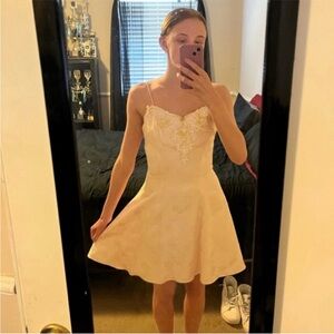 Elegant Cream Lace Dress